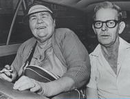 Bea Miles with taxi driver Colin Smith, 1968 - Randwick City Library, P00\P00065
